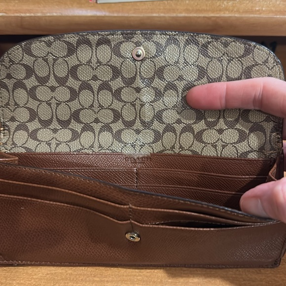 2FER COACH 1941 Khaki Signature Crossbody Messenger Bag & Matching Wallet - Picture 5 of 8